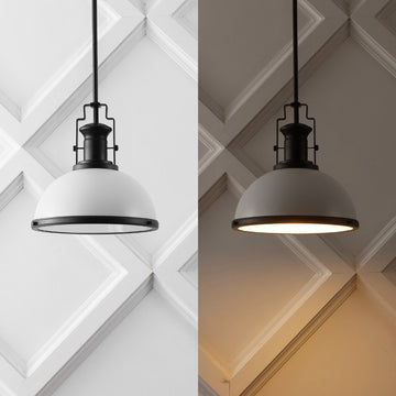 Homer Modern Industrial Iron LED Dome Pendant